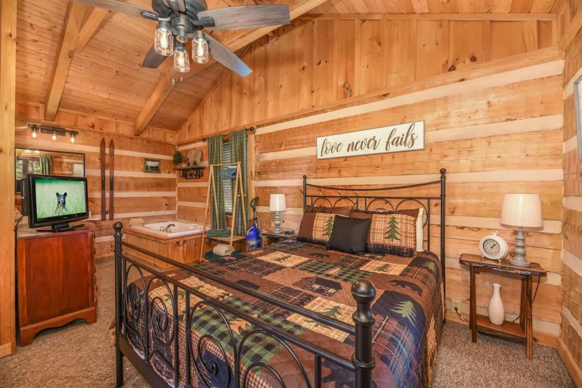 View! Cozy, Private, Fireplace, Hot Tub Log Cabin, Honeymoon! Сев'єрвілл Екстер'єр фото