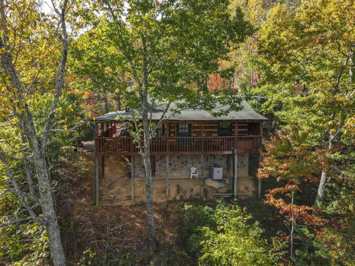View! Cozy, Private, Fireplace, Hot Tub Log Cabin, Honeymoon! Сев'єрвілл Екстер'єр фото